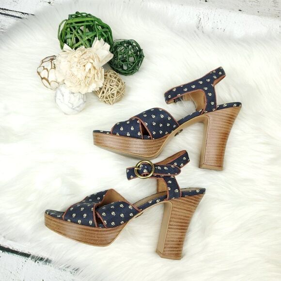 Fossil Ladybug Canvas High Heels Platform - Picture 5 of 12